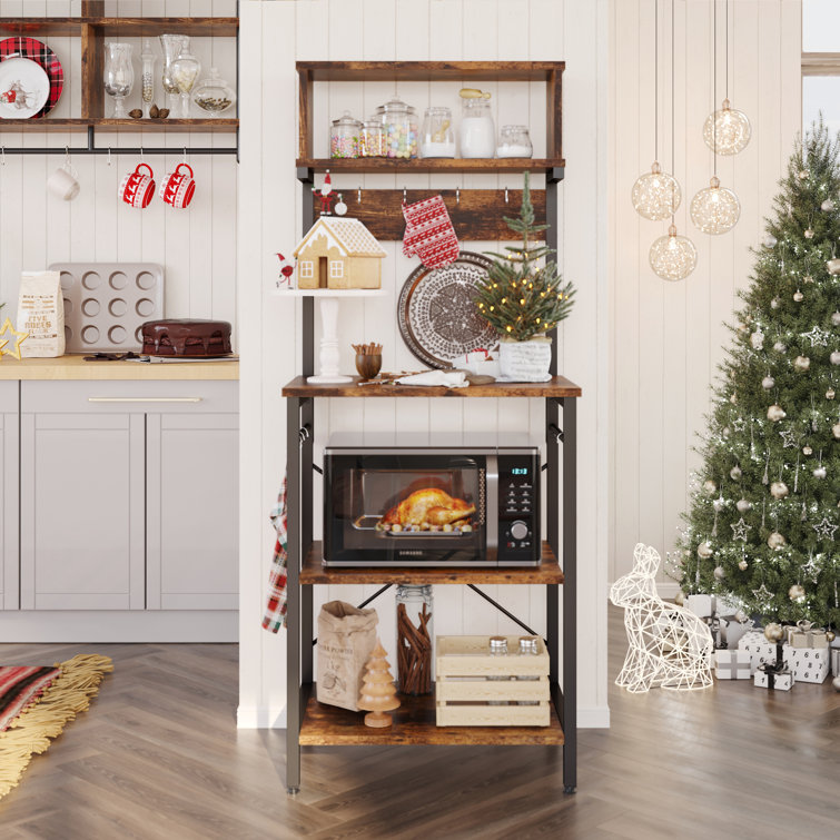 August Grove Selleck 60Cm Steel Standard Baker's Rack with Microwave